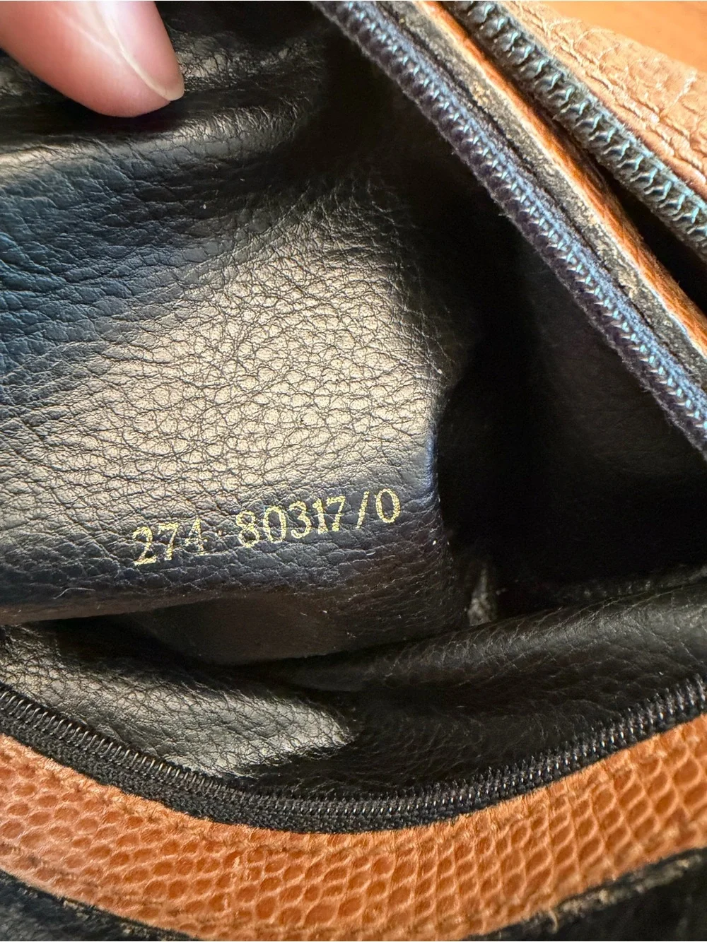 Fendi Black and Brown Leather Crossbody Bag- Vintage